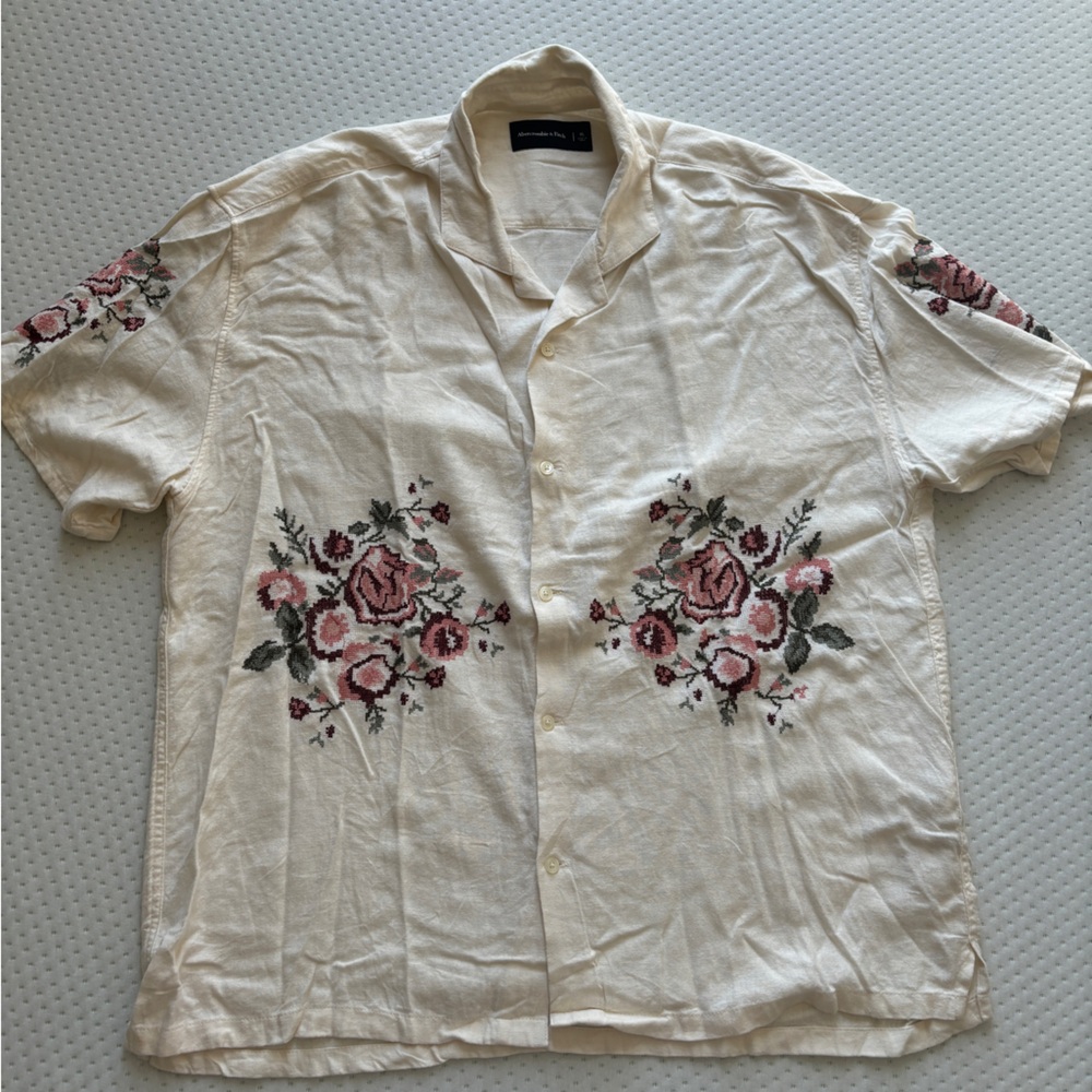 A&F Camp Collar Floral Shirt